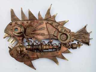 Мебель и интерьер - Другое - Рыба, стиль Дизельпанк. Настенное панно.