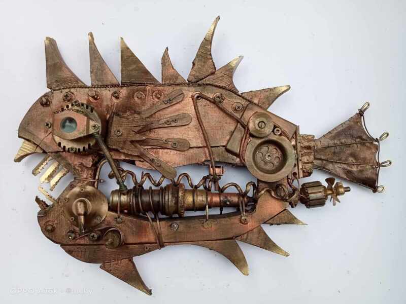 Мебель и интерьер - Другое - Рыба, стиль Дизельпанк. Настенное панно.