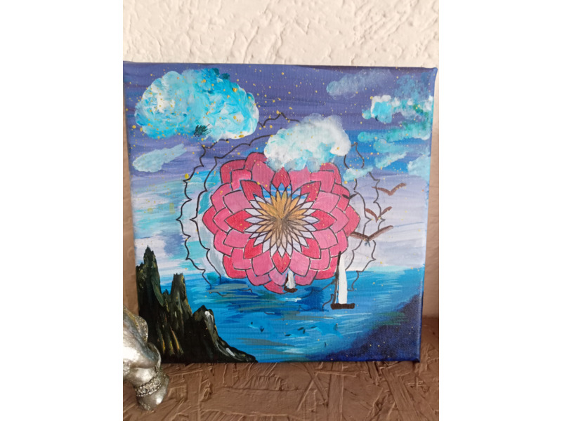 Мебель и интерьер - Другое - Картина 20*20 см, акрил