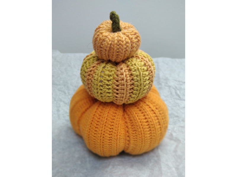 Мебель и интерьер - Другое - Вязаные тыквы